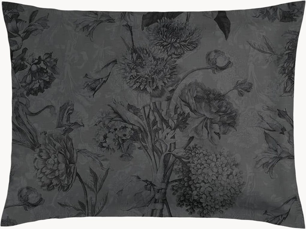 Dubbelzijdige katoensatijnen kussenhoezen Flore, 2-delig