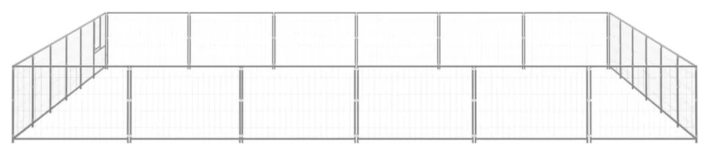 vidaXL Hondenkennel 36 m² staal zilverkleurig