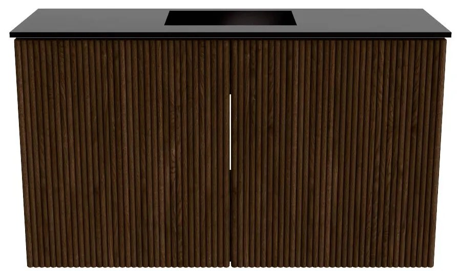 Mondiaz Joya 70cm toiletmeubel walnut met wastafel faye midden zonder kraangat urban