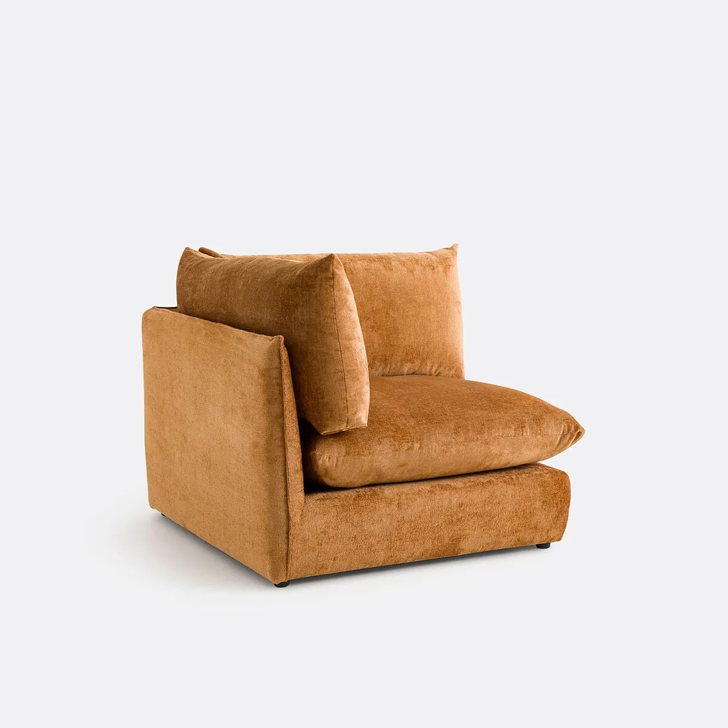 Modulaire bank in getextureerd fluweel, Malo