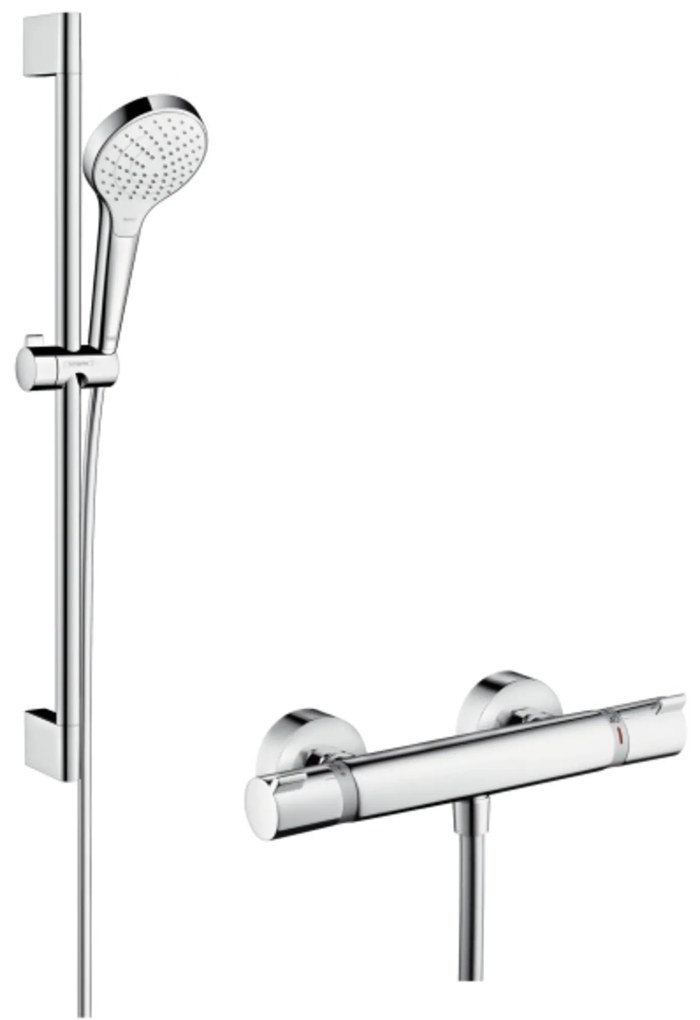 Hansgrohe Croma Select S Vario / Ecostat Comfort douchecombinatie 65cm Wit-Chroom