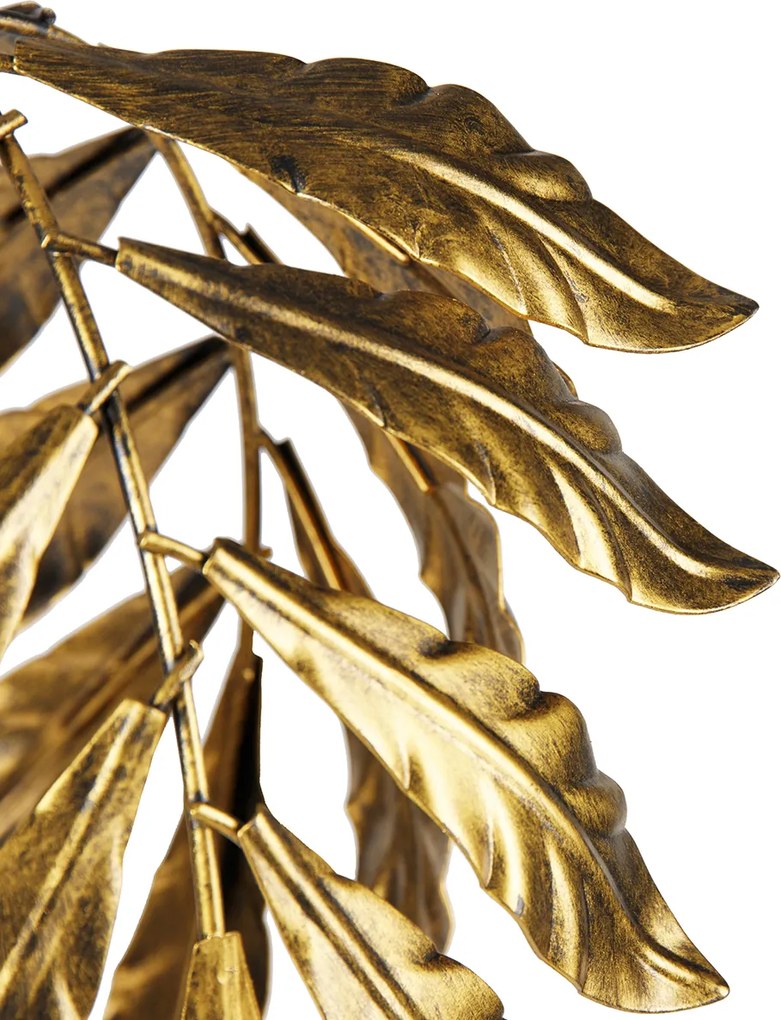 Vintage vloerlamp antiek goud met kap groen - Linden