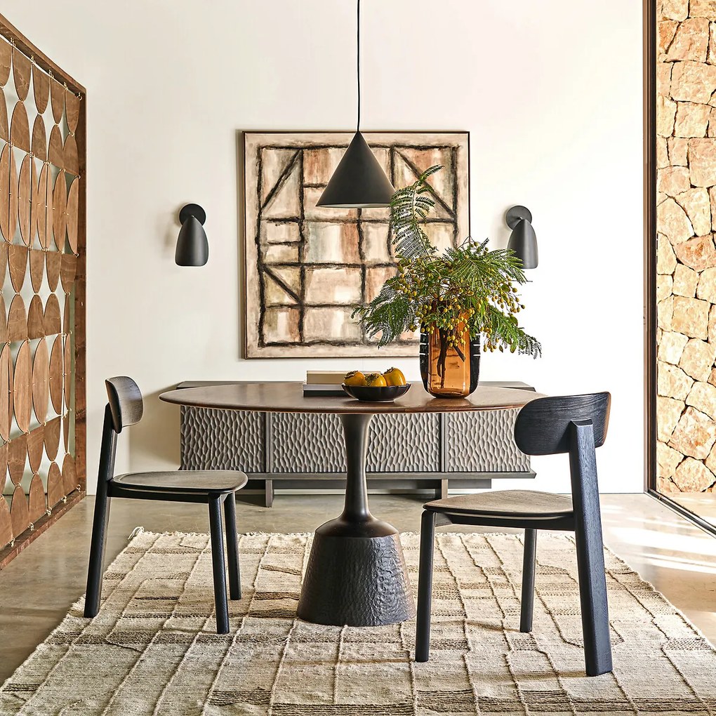 Rond walnoten tafelblad, ø120 cm, TIRONDO