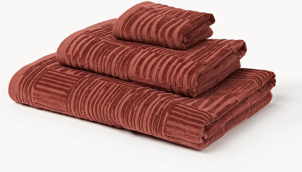 Fluwelen handdoekenset Petra, in verschillende setgroottes