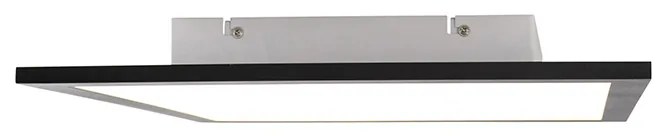 LED paneel zwart 40 cm incl. LED met afstandsbediening - Live
