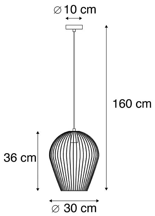 Design hanglamp zwart - Wire Ario Design E27 rond Binnenverlichting Lamp