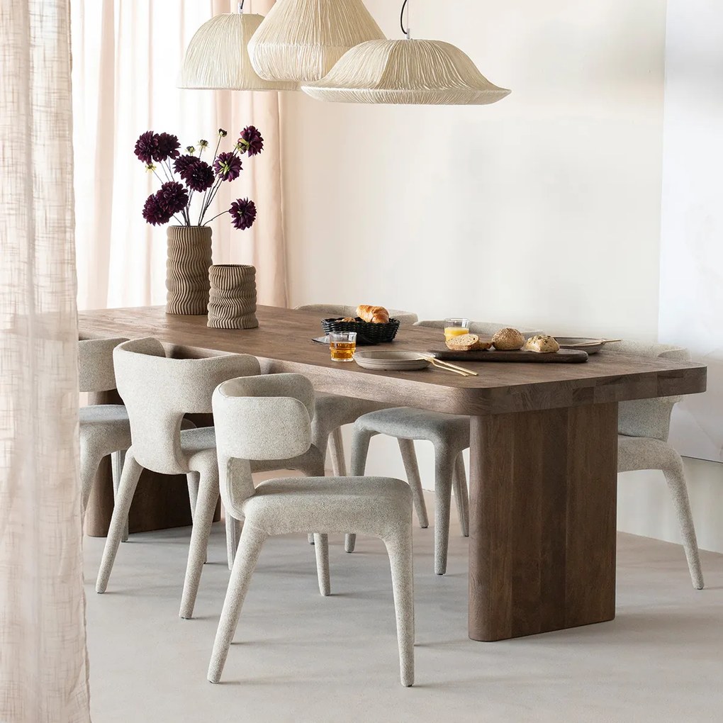 Grote Eettafel Bruin Mangohout 300 Cm - 300 X 110cm.