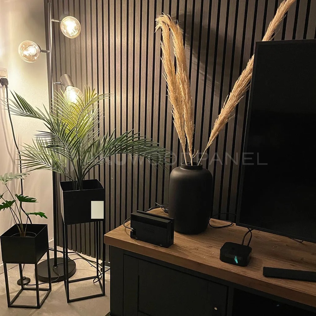 AkuPanel 300 cm Zwart Eiken   - Akoestische panelen