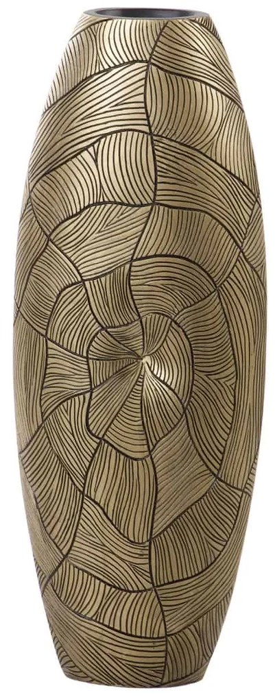 Vloervaas polystone – vloervaas Turtle, groot – vloervaas goud