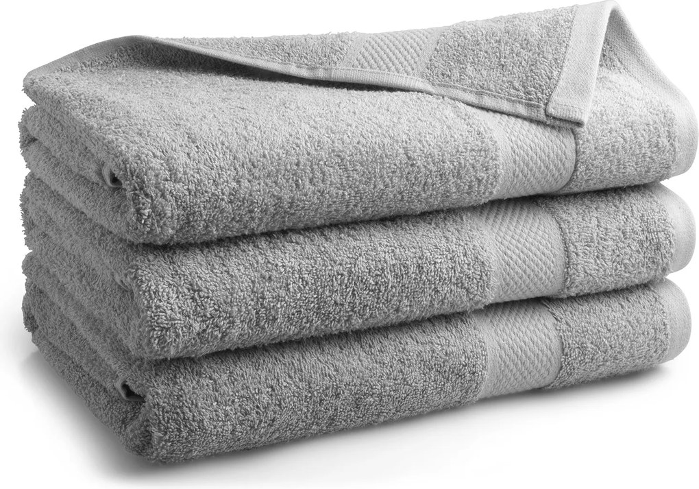 Handdoek Hotel Collectie - 70x140 - 3 stuks - lichtgrijs