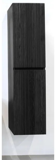 Saniclass Holz Hoge Kast - 160cm - 2 deuren - greeploos - zwartbruin SW773966