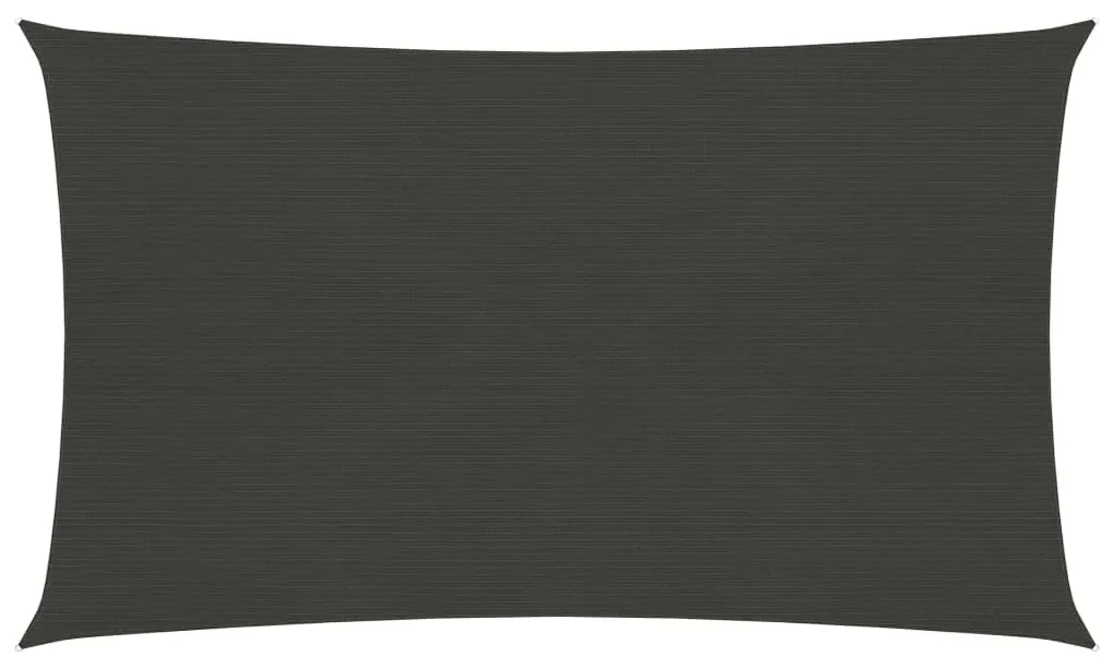 vidaXL Zonnezeil 160 g/m² 3x5 m HDPE antracietkleurig