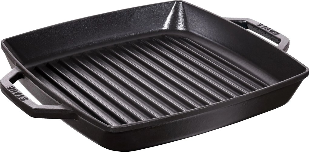 Staub Grill Pans Grillpan 28 cm, Zwart - Grill Pans - Staub