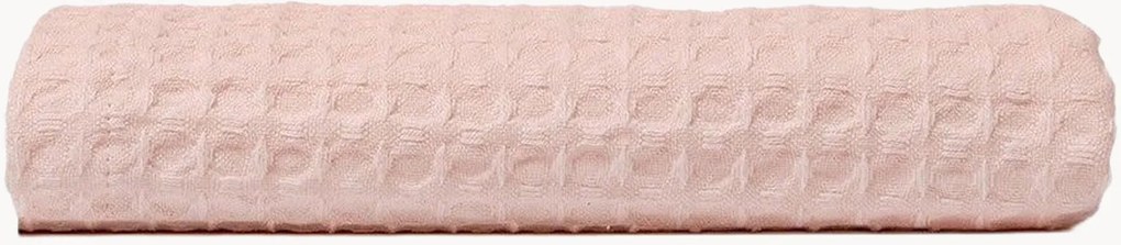 Katoenen honeycomb gastendoekje Cherry Pink