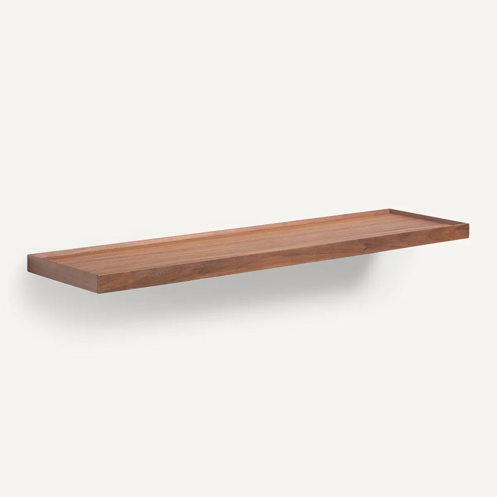 Wandplank walnoot en fineer L100 cm, Tidder
