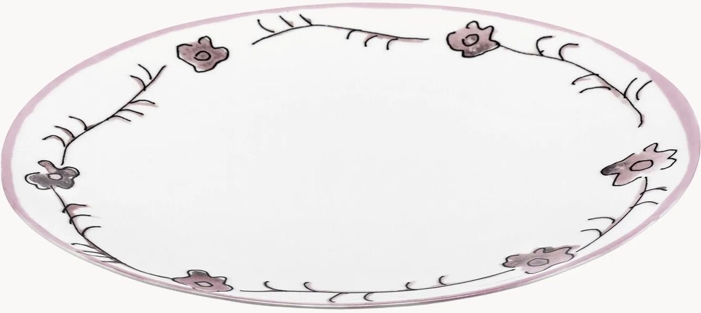 Dinerborden Midnight Flowers van Fine Bone China, 2-delig