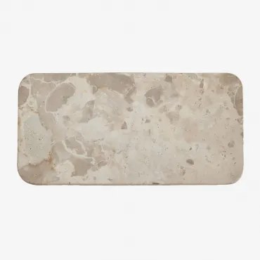 Rechthoekige Serveerplank 40x20 Cm Van Zairex Marmer Beige Marmer Panther - Sklum