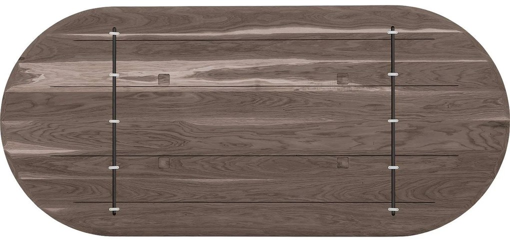 Goossens Excellent Eettafel Uniek, Semi rond 180 x 100 cm