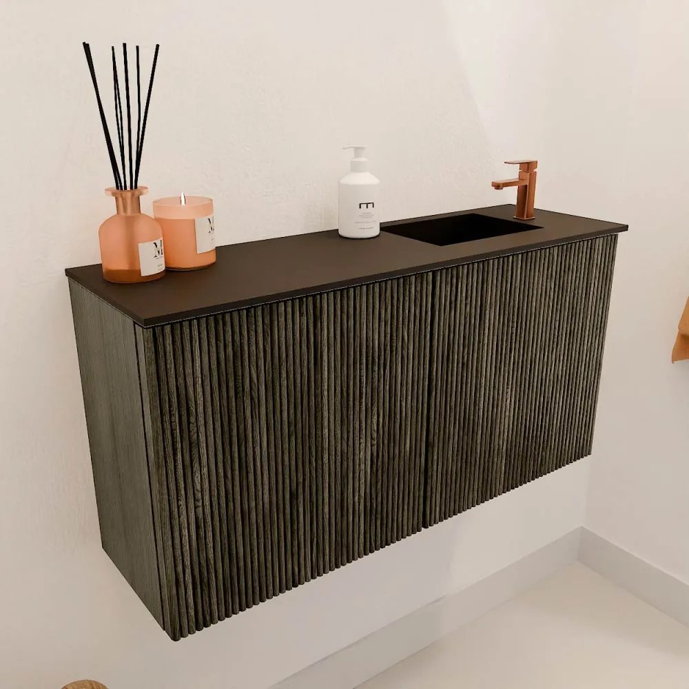 Mondiaz Joya 80cm toiletmeubel shadow met wastafel faye rechts 1 kraangat urban