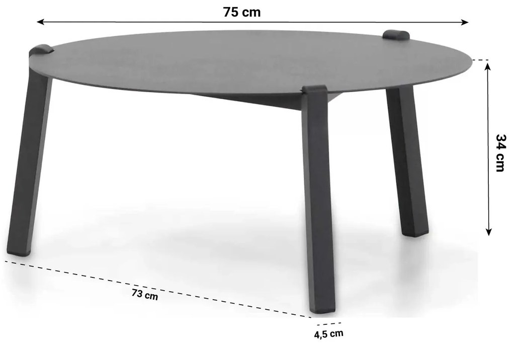Hoek loungeset 6 personen Aluminium/Rope Grijs  Coco Ralph/Rimini