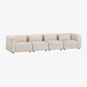 4-delige Modulaire Bank Fogler Corduroy Linnen Beige - Sklum