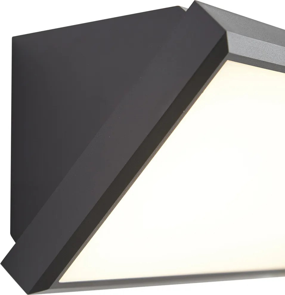 Moderne buiten wandlamp donkergrijs incl. LED IP65 - Marek