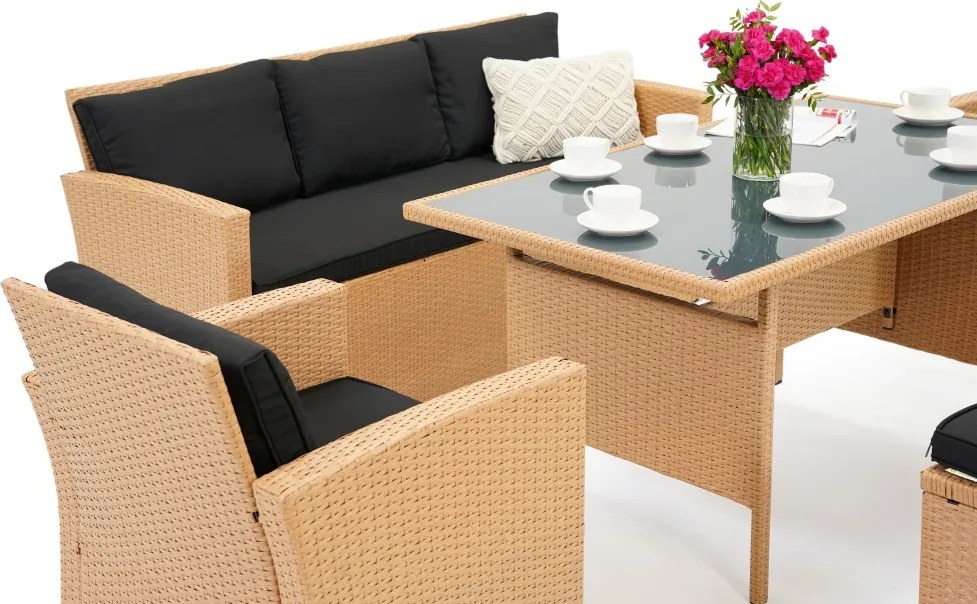 Rotan tuinmeubelen Marseille Garden Point beige