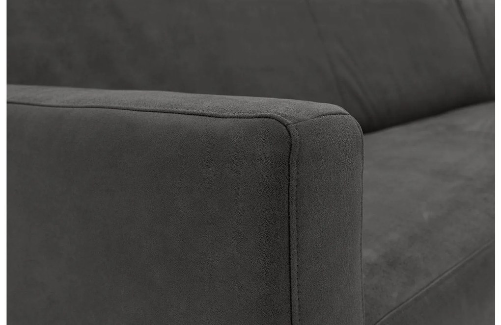 Goossens Key West antraciet, micro leer, 2-zits, modern design