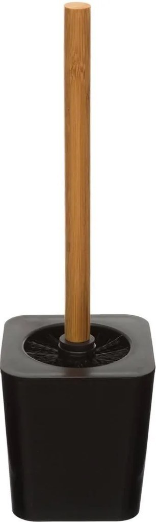 5Five Natureo Toiletborstel met houder - Bamboe/Zwart - 45 cm
