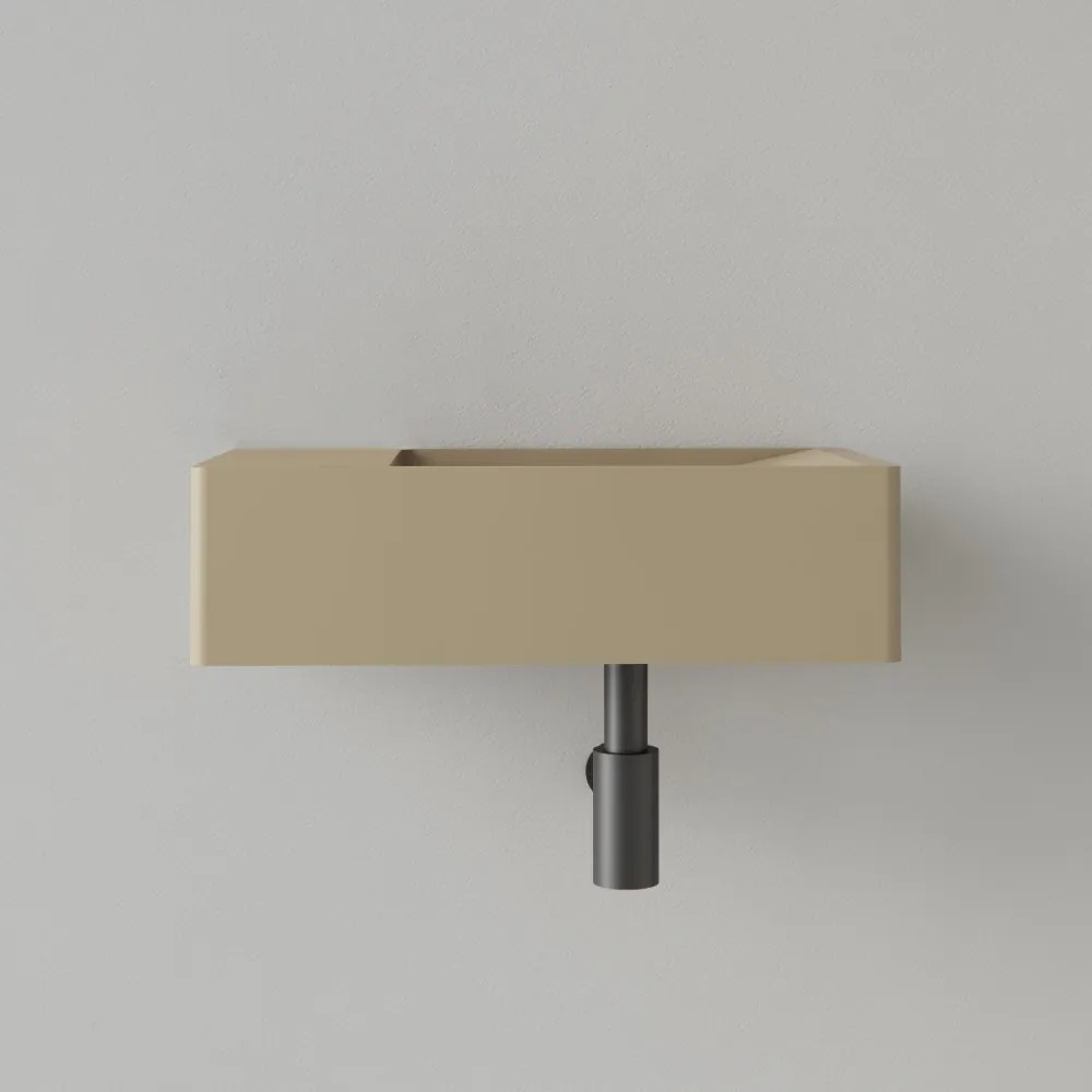 Sanigoods Luko fontein 40x22cm links zonder kraangat cappuccino
