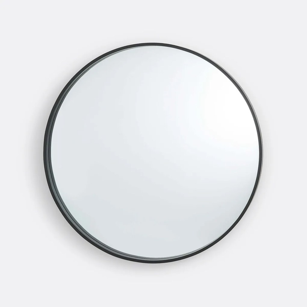 Ronde spiegel, zwart Ø80 cm, Alaria