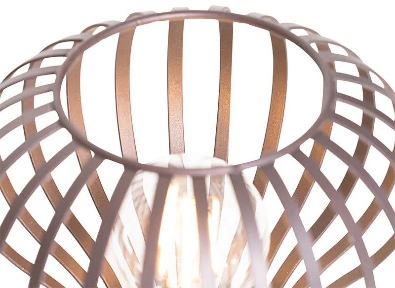 Moderne tafellamp bruin - Saffira Modern E27 rond Binnenverlichting Lamp