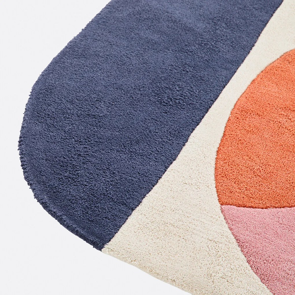 Geometrisch vloerkleed van 100% katoen
