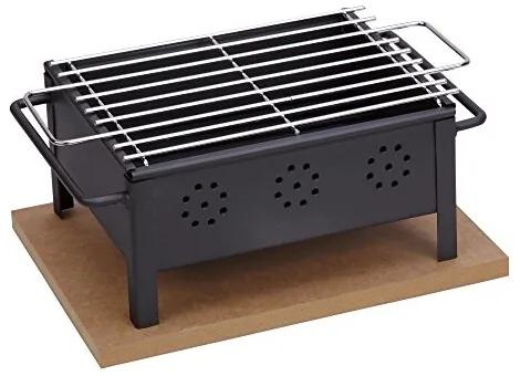 Sauvic 02905tafelbarbecue met grillrooster van roestvrij staal, 25 x 20 cm