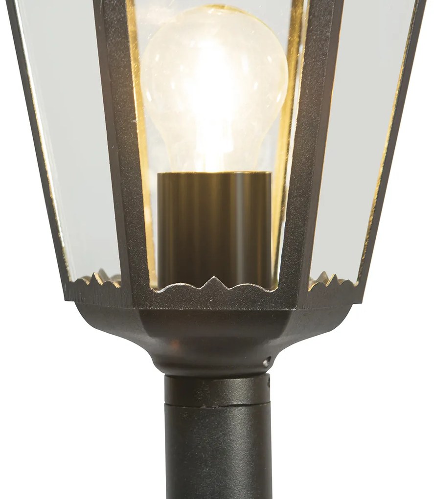Klassieke staande buitenlamp zwart 125 cm IP44 - New Orleans