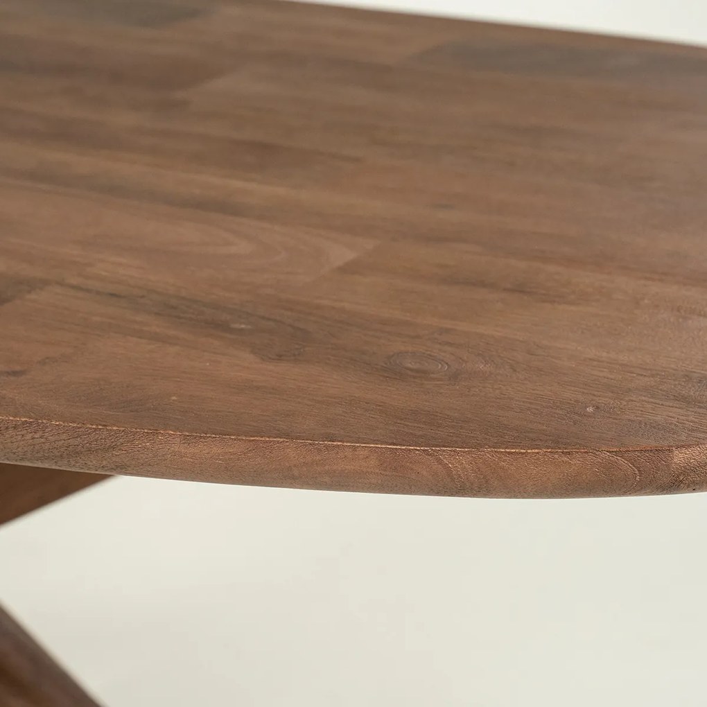 Eleonora Tycho Eettafel Kruispoot Bruin 210 - 210 X 110cm.