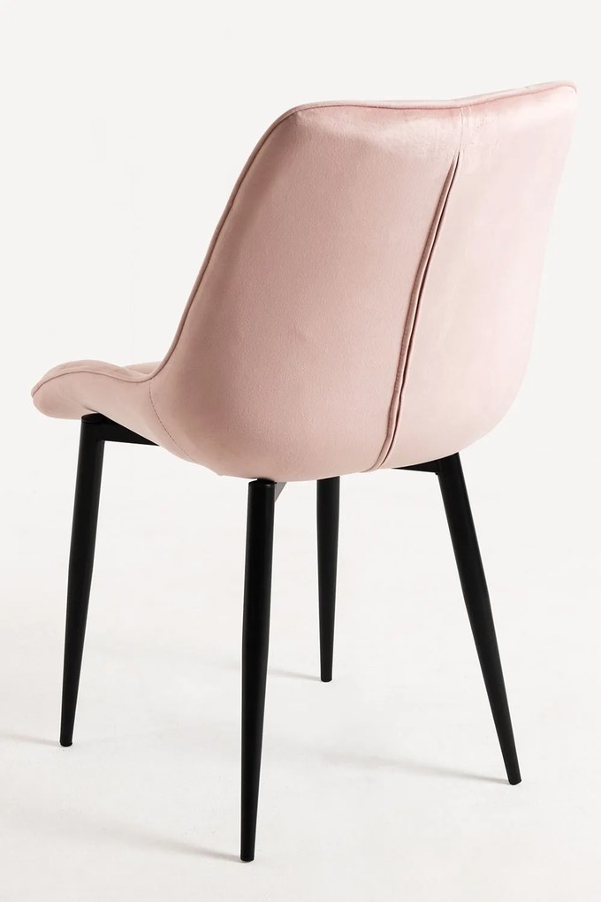 Set van 4 fluwelen Cade Stoelen