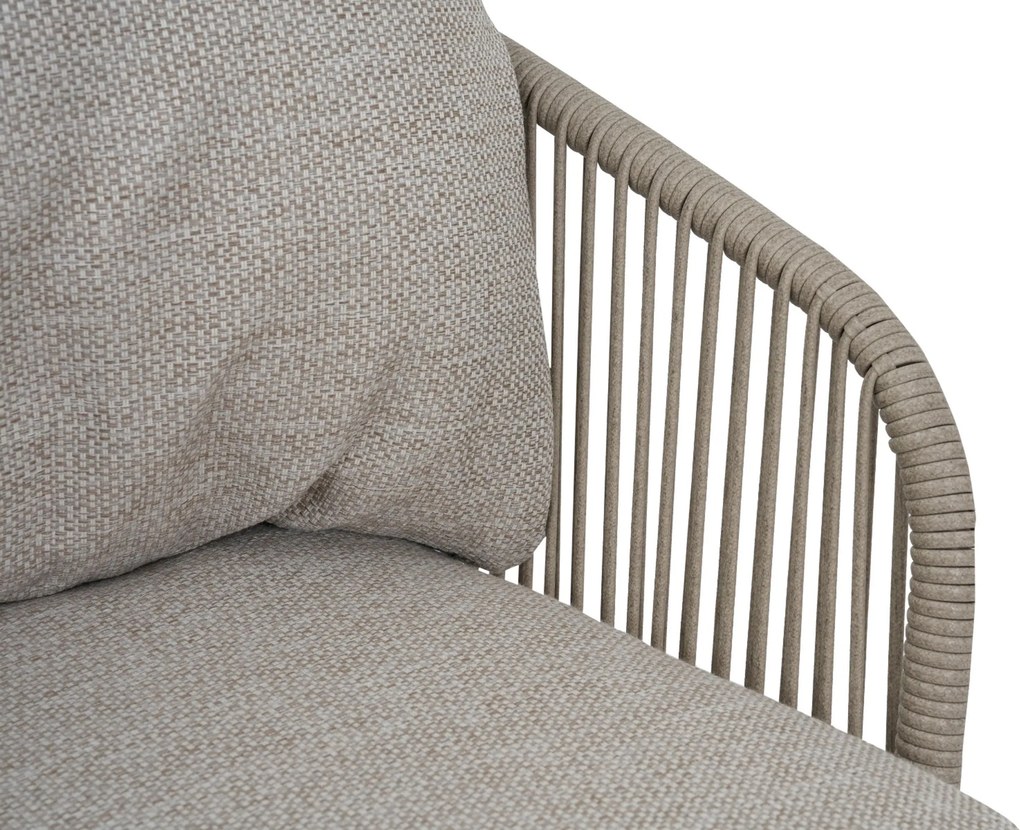 Hoek loungeset 6 personen Rope Taupe  Coco Livo