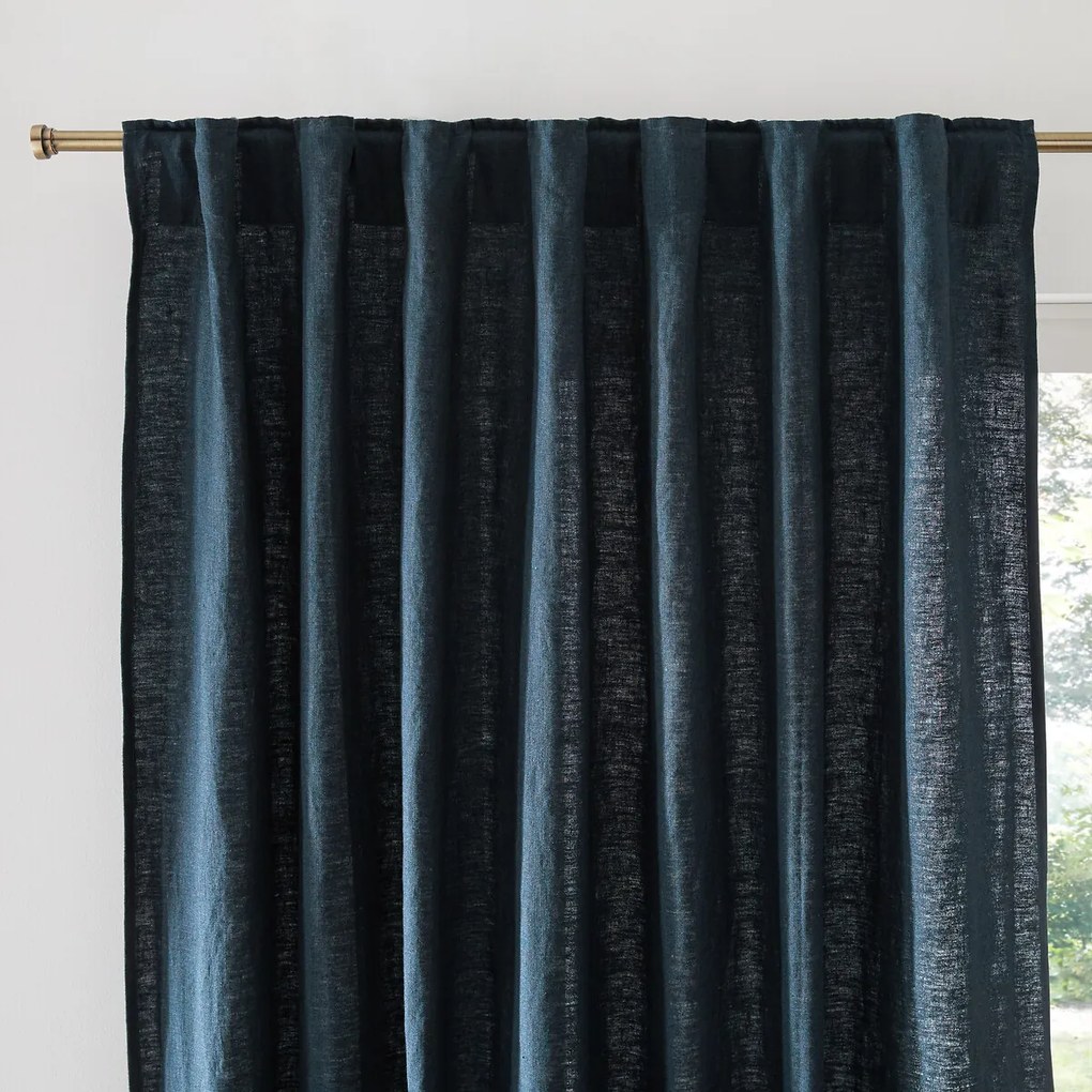 Linnen gordijn afgewerkt met verdekte lussen, Elba