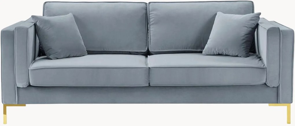 Bank Luis (4-zits) in fluwelen look