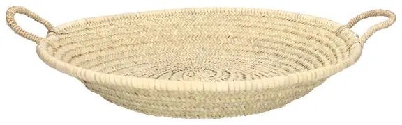 Schaal, palmblad, 2 handvatten, Ø 50 cm x 10 cm