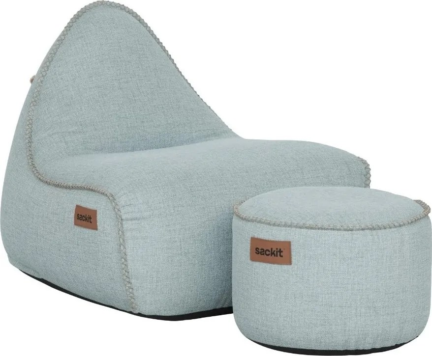 Cobana Lounge Stoel & Pouf Outdoor - Kirra Light Blauw
