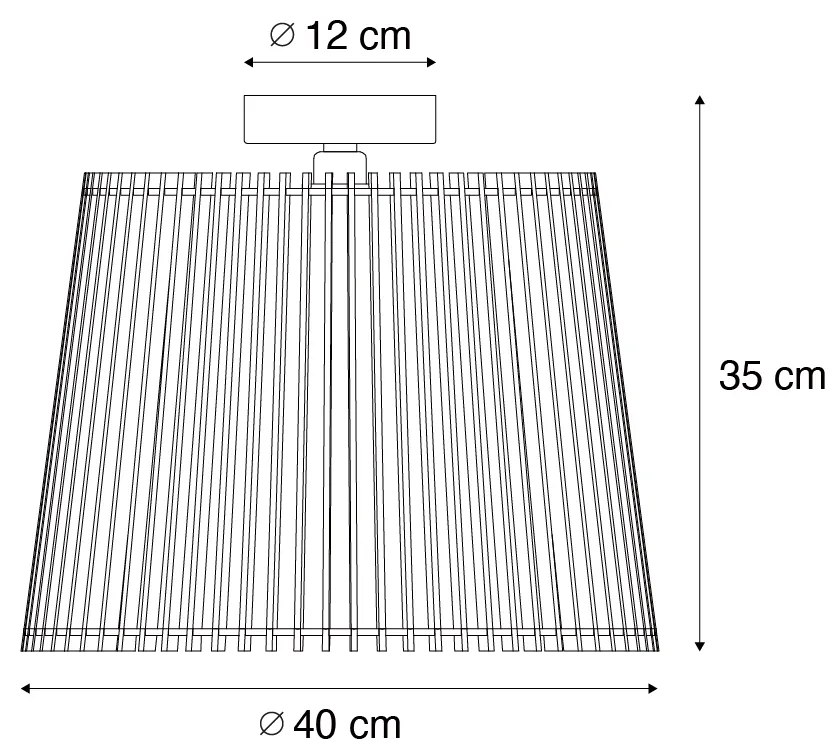 Landelijke buiten plafondlamp hout IP44 - Jayla