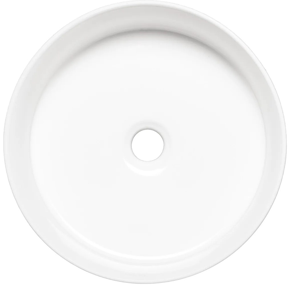 Kerra KR704 waskom rond glans wit 36x36x12cm