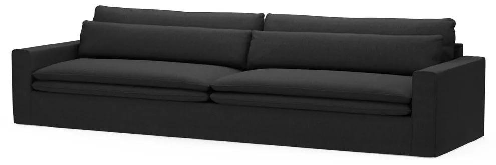 Rivièra Maison - Continental Sofa XL, oxford weave, basic black - Kleur: zwart
