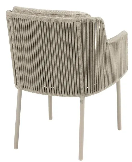 4 Seasons Outdoor Bernini tuinset Latte met Estate tafel met teak blad 240 cm Tuinset beige weerbestendig