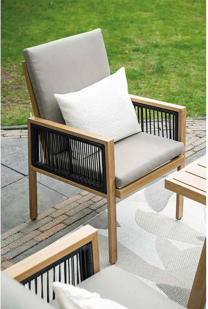 Garden Impressions San Capri lounge dining stoel - light teak aluminium