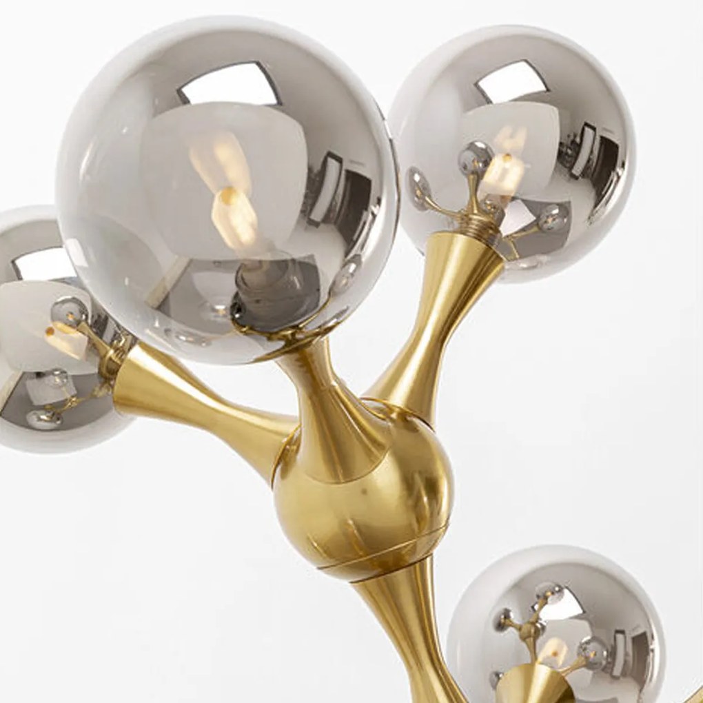 Kare Design Atomic Balls Design Vloerlamp Glazen Bollen Goud