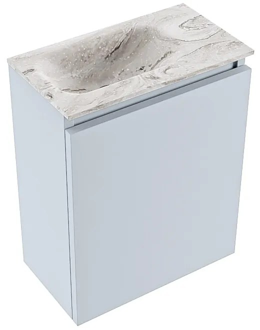 Mondiaz Ture DLux toiletmeubel 40cm clay met wastafel glace links met kraangat