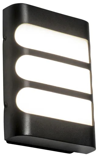 Moderne wandlamp zwart incl. LED IP44 - Gaev